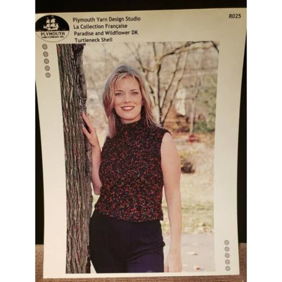 New Plymouth Yarn R025 Collection Francaise Paradise Turtleneck Knitting Pattern - Picture 2 of 3